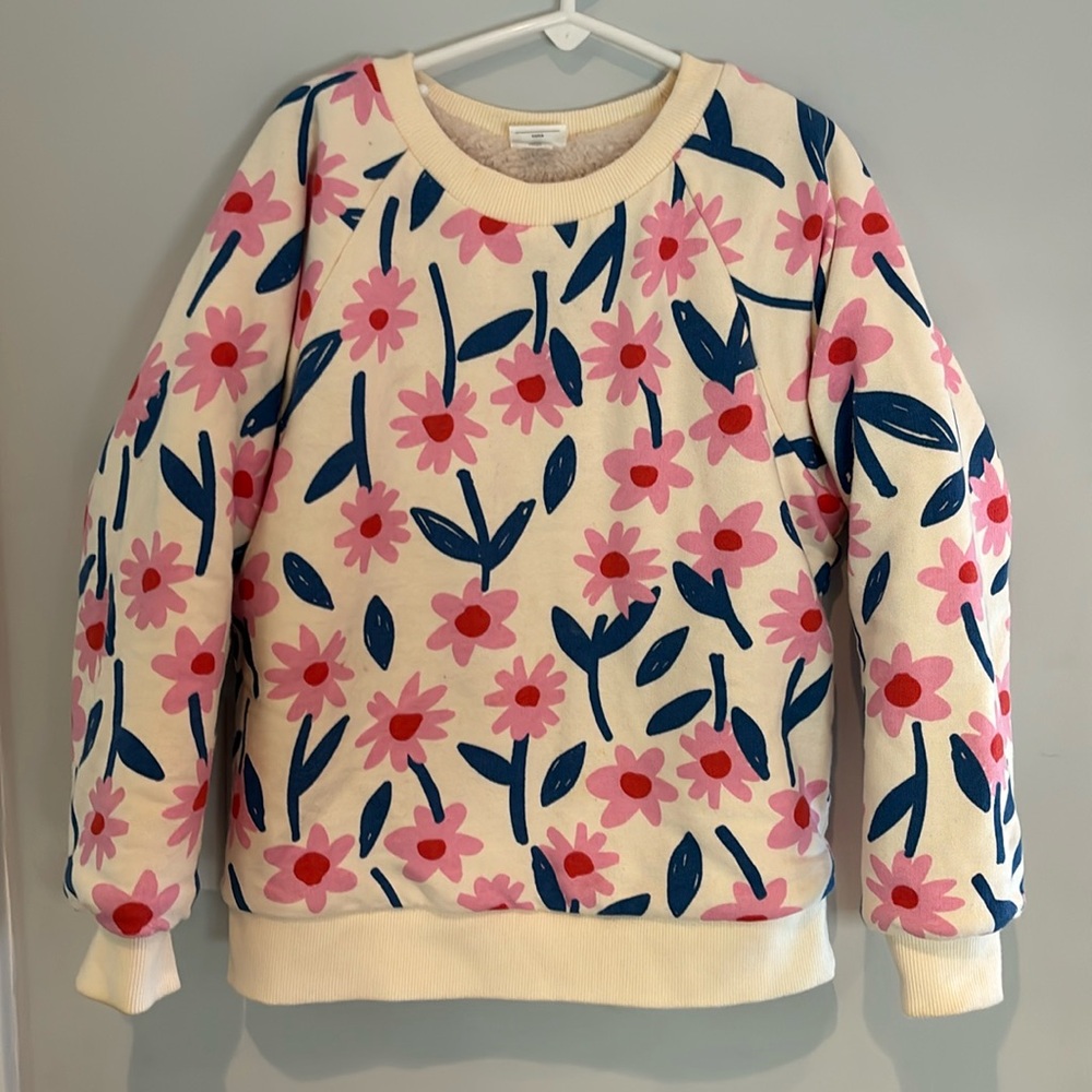 Sherpa-fleece lined sweatshirt